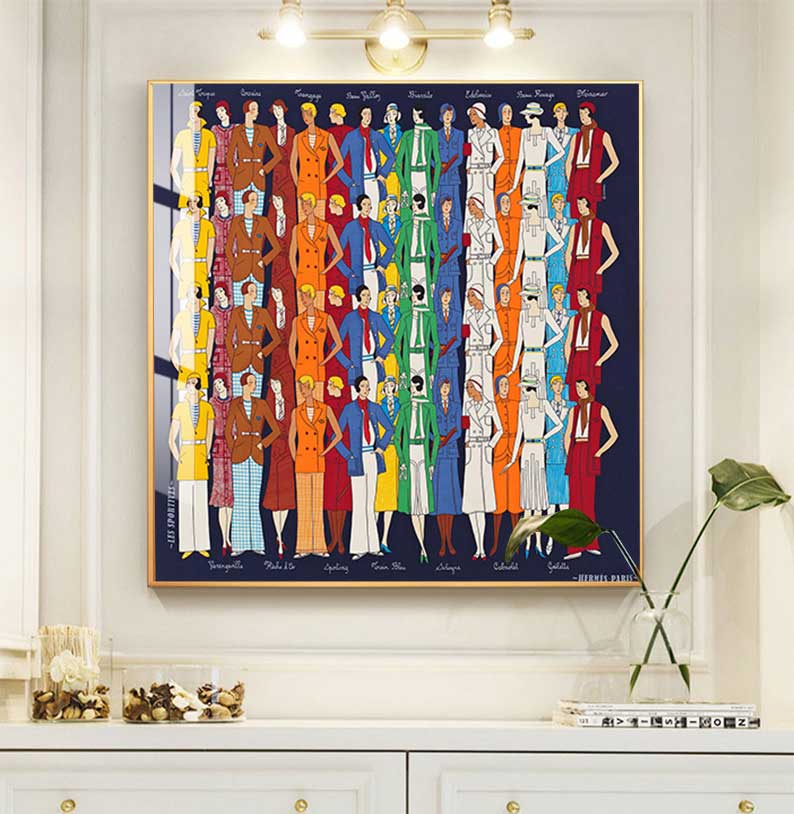 Modern Horses Canvas Painting  - Home Decor Hermes 评论和价格
