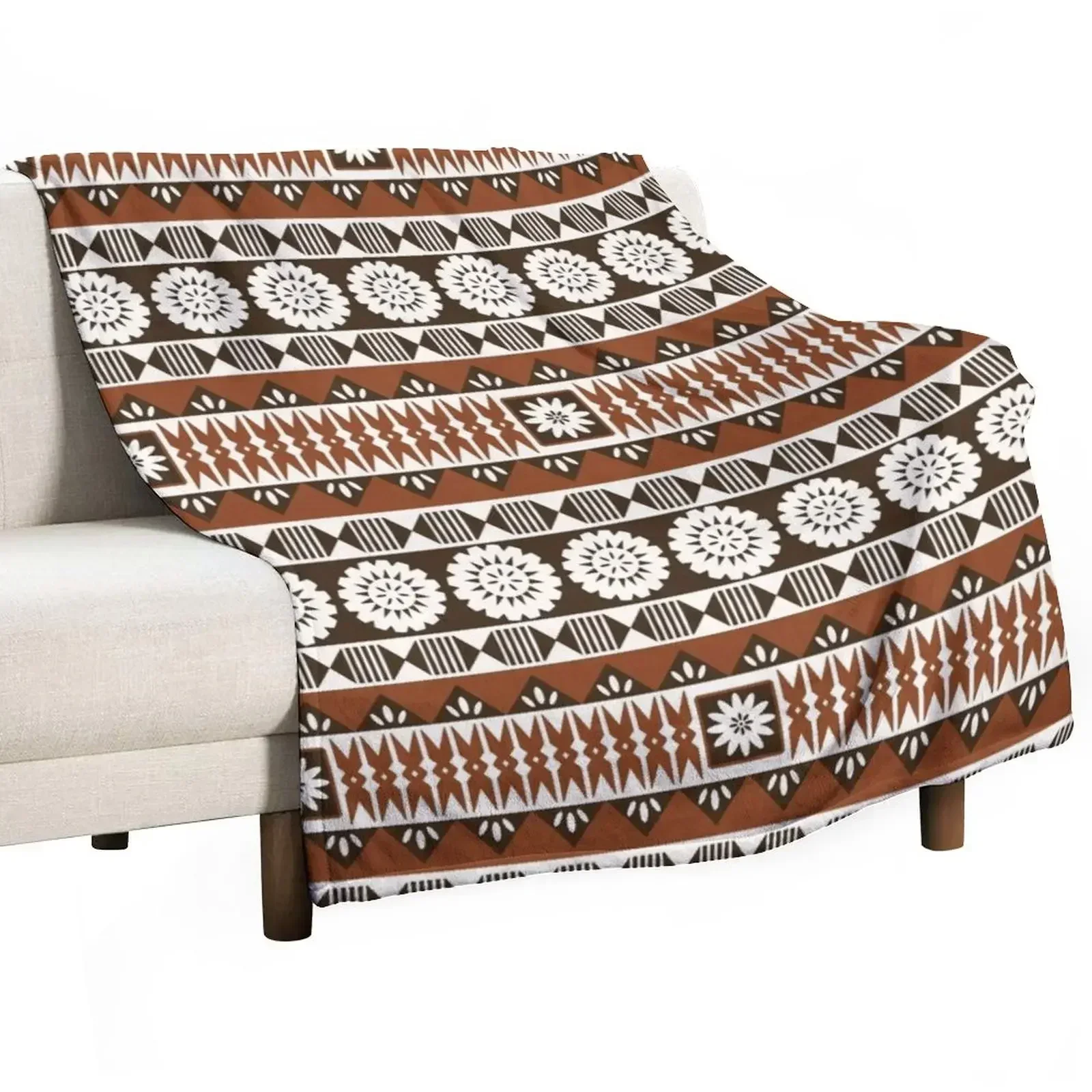 Fijian Masi 2 - Neutrals Throw - Neutral Throw Blanket 评论和价格