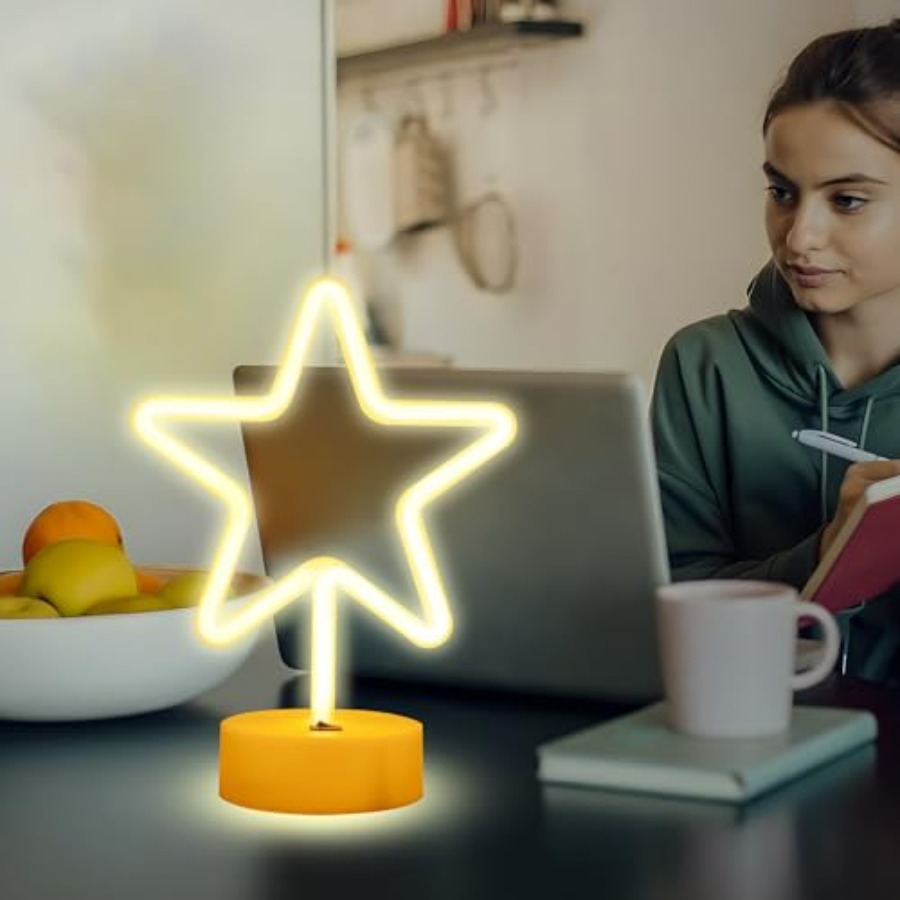 Warm White Star Shaped LED Neo - Home Decor Lamp 评论和价格