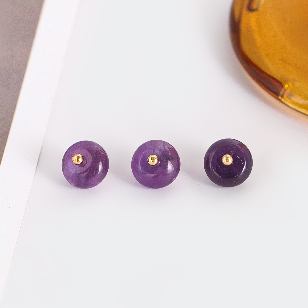 2pcs Random Amethyst Flat Bead - Home Decor Curtain 评论和价格