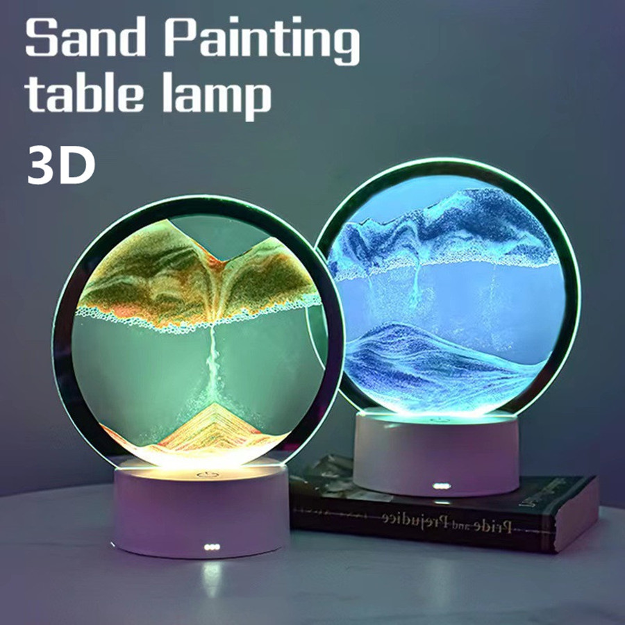 LED 16 Colors 3D Sandscape Lam - Sand Art Picture 评论和价格