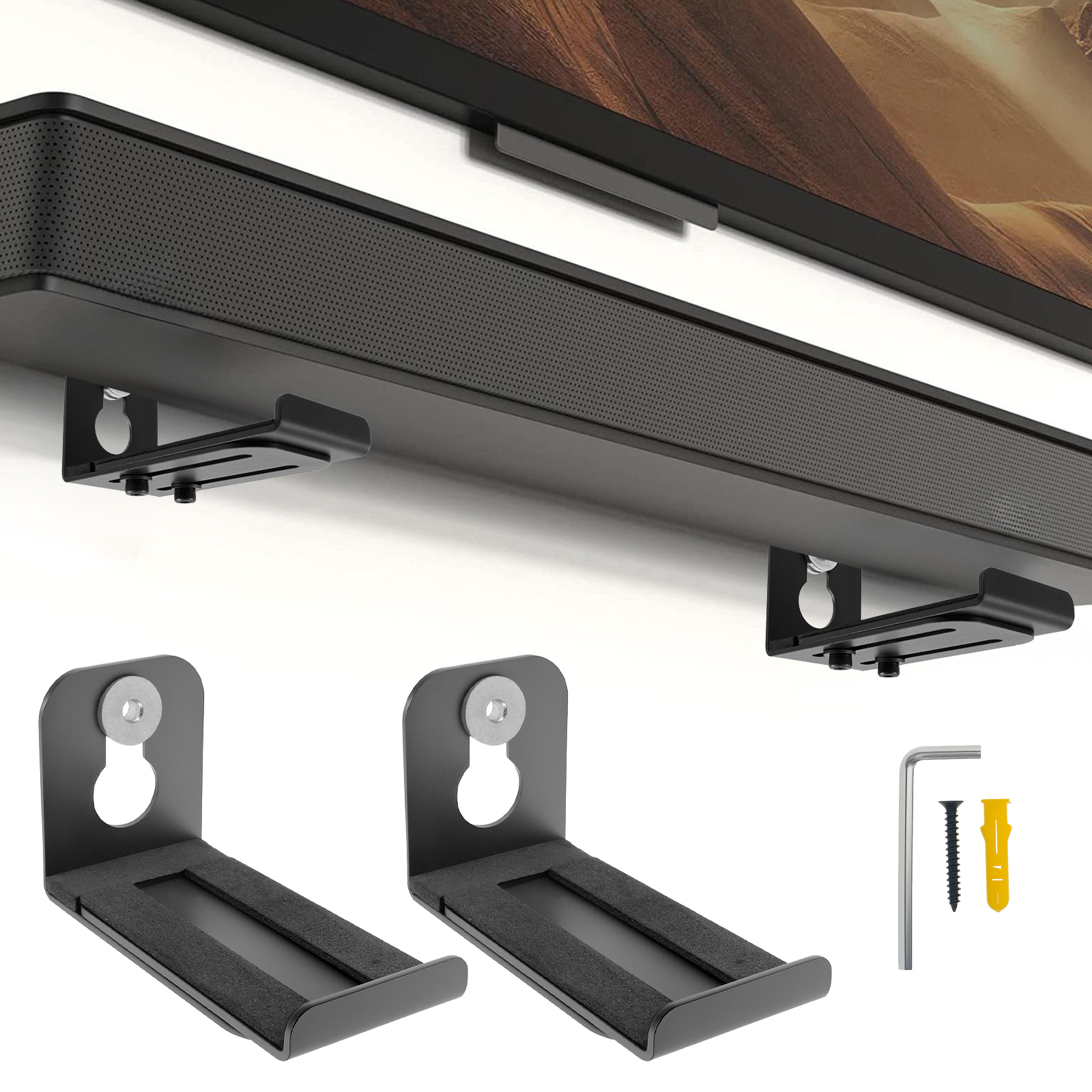 2Pcs Soundbar Speaker Stands W - Home Decor Manufacturers 评论和价格