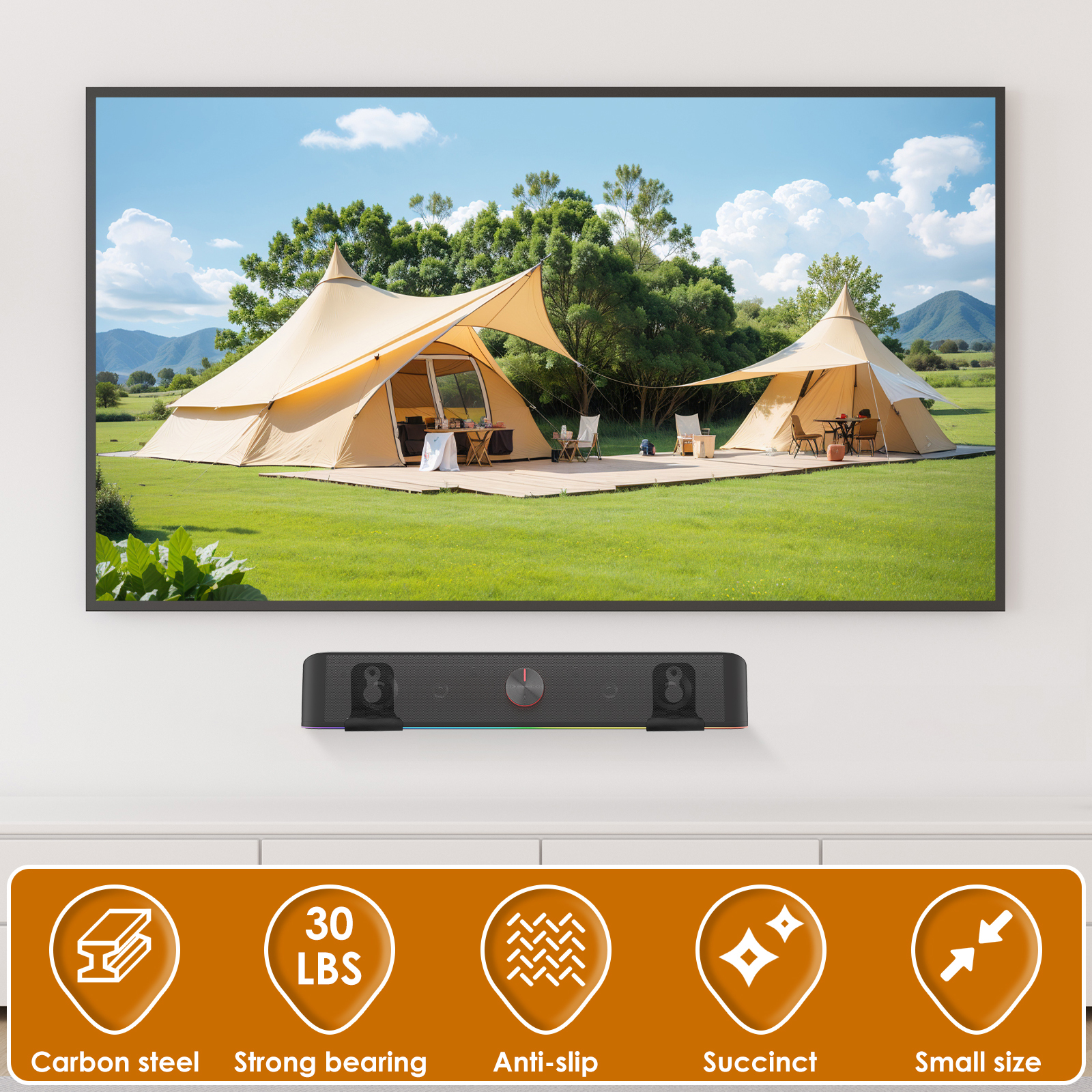 2Pcs Soundbar Speaker Stands W - Home Decor Manufacturers 评论和价格