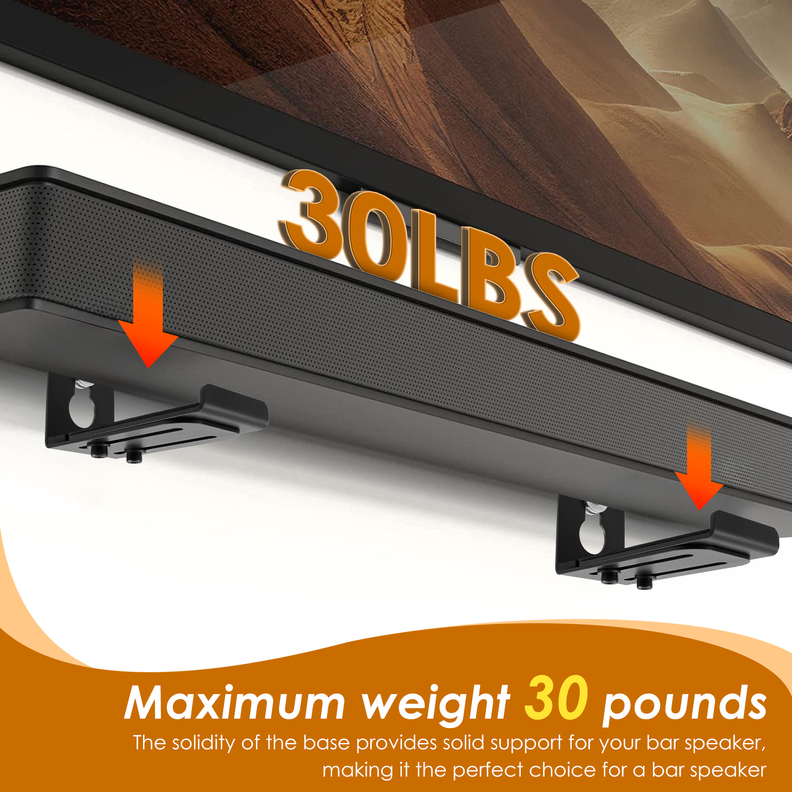 2Pcs Soundbar Speaker Stands W - Home Decor Manufacturers 评论和价格