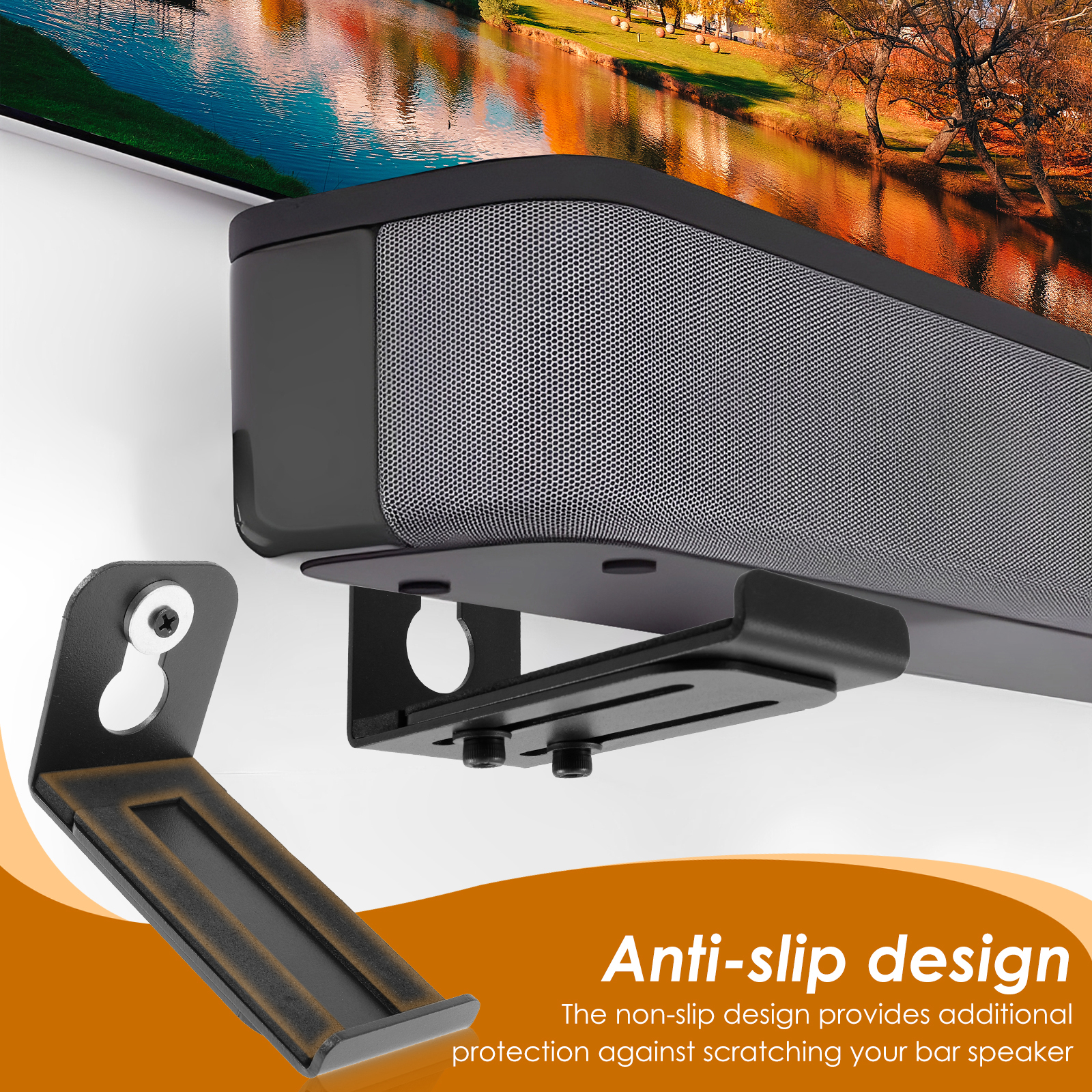 2Pcs Soundbar Speaker Stands W - Home Decor Manufacturers 评论和价格