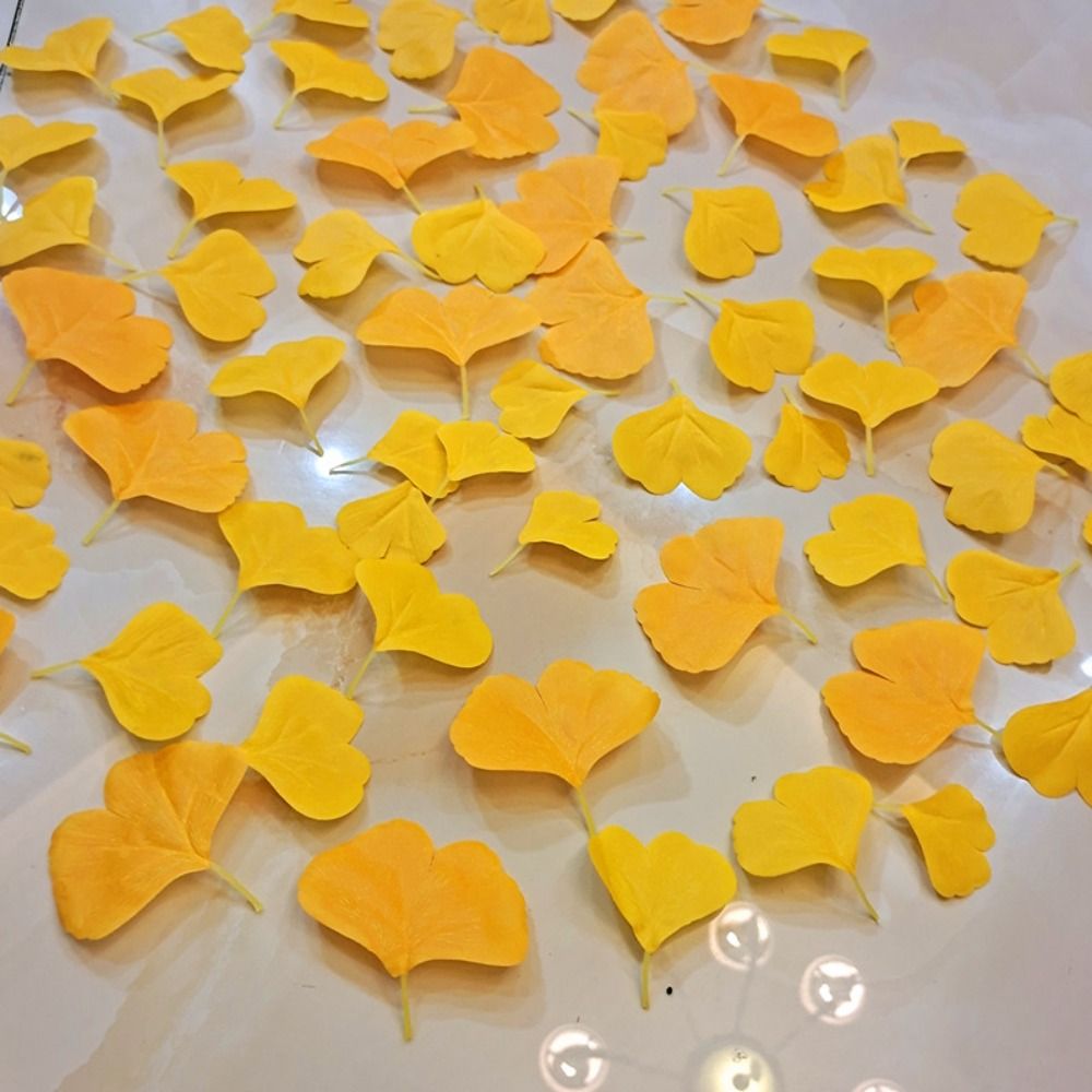 100PCS Artificail Ginkgo Leave - Victory Home Decor 评论和价格