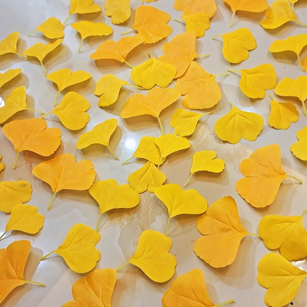 100PCS Artificail Ginkgo Leave - Victory Home Decor 评论和价格