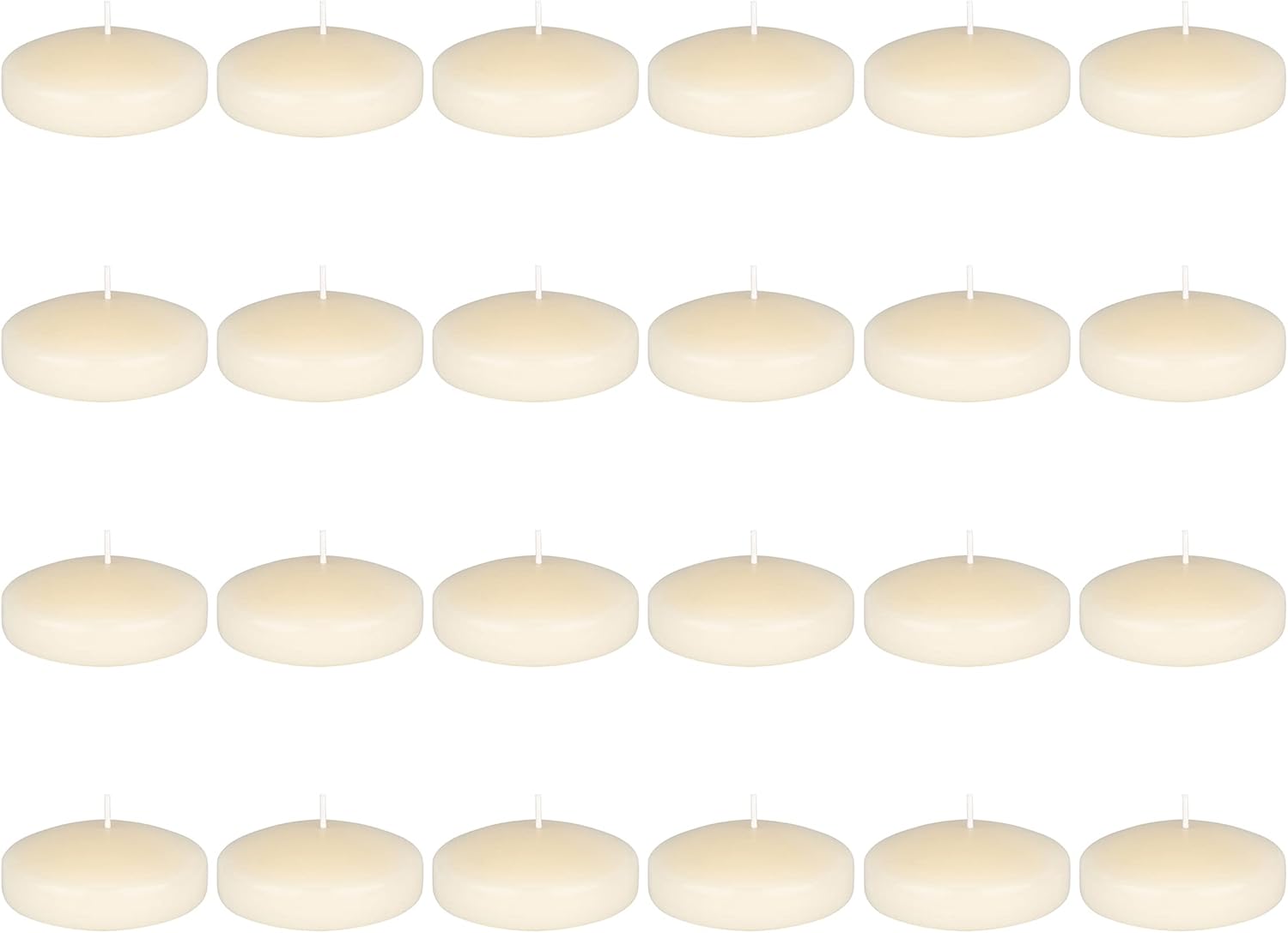 24 Unscented Ivory Floating Ca - Home Decor Event 评论和价格