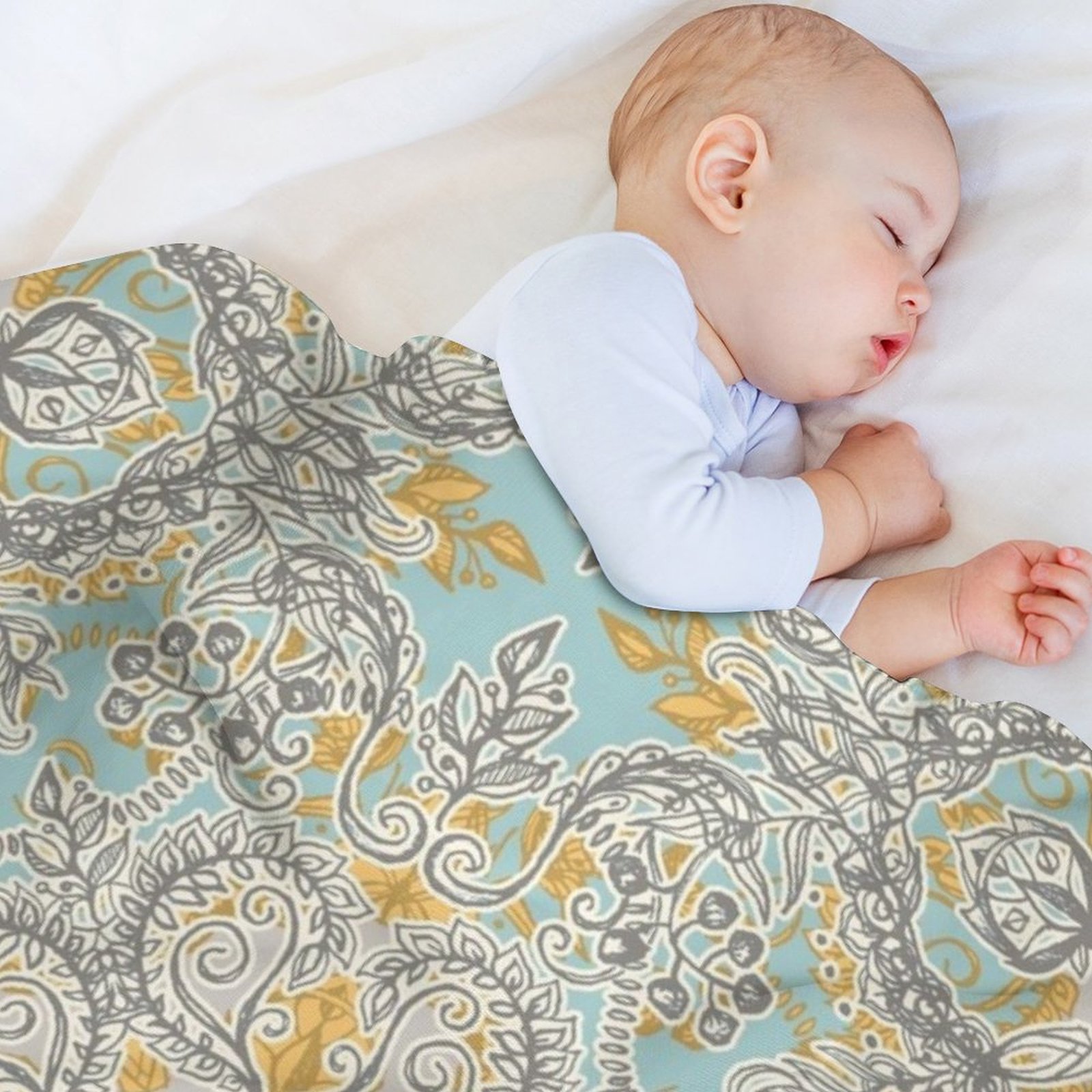 Gypsy Floral in Soft Neutrals, - Neutral Throw Blanket 评论和价格