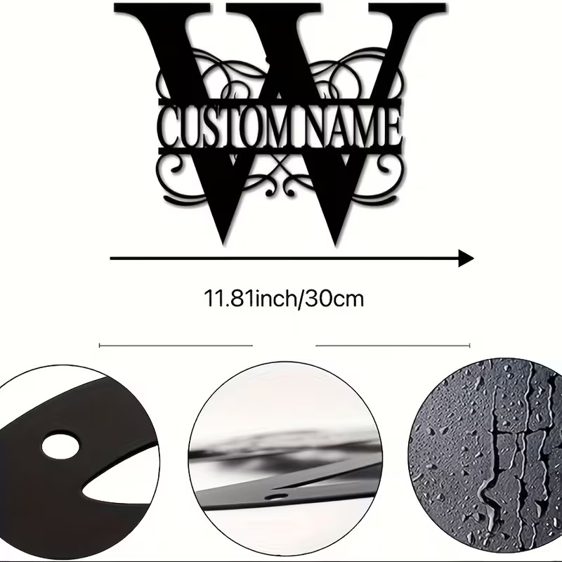 Classic Custom Monogram Metal  - Home Decor Inspo 评论和价格
