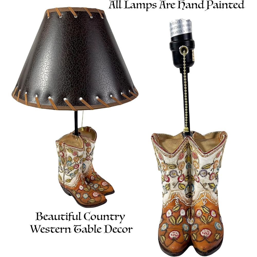 Western Cowboy Boot Table Lamp - Home Decor Lamp 评论和价格