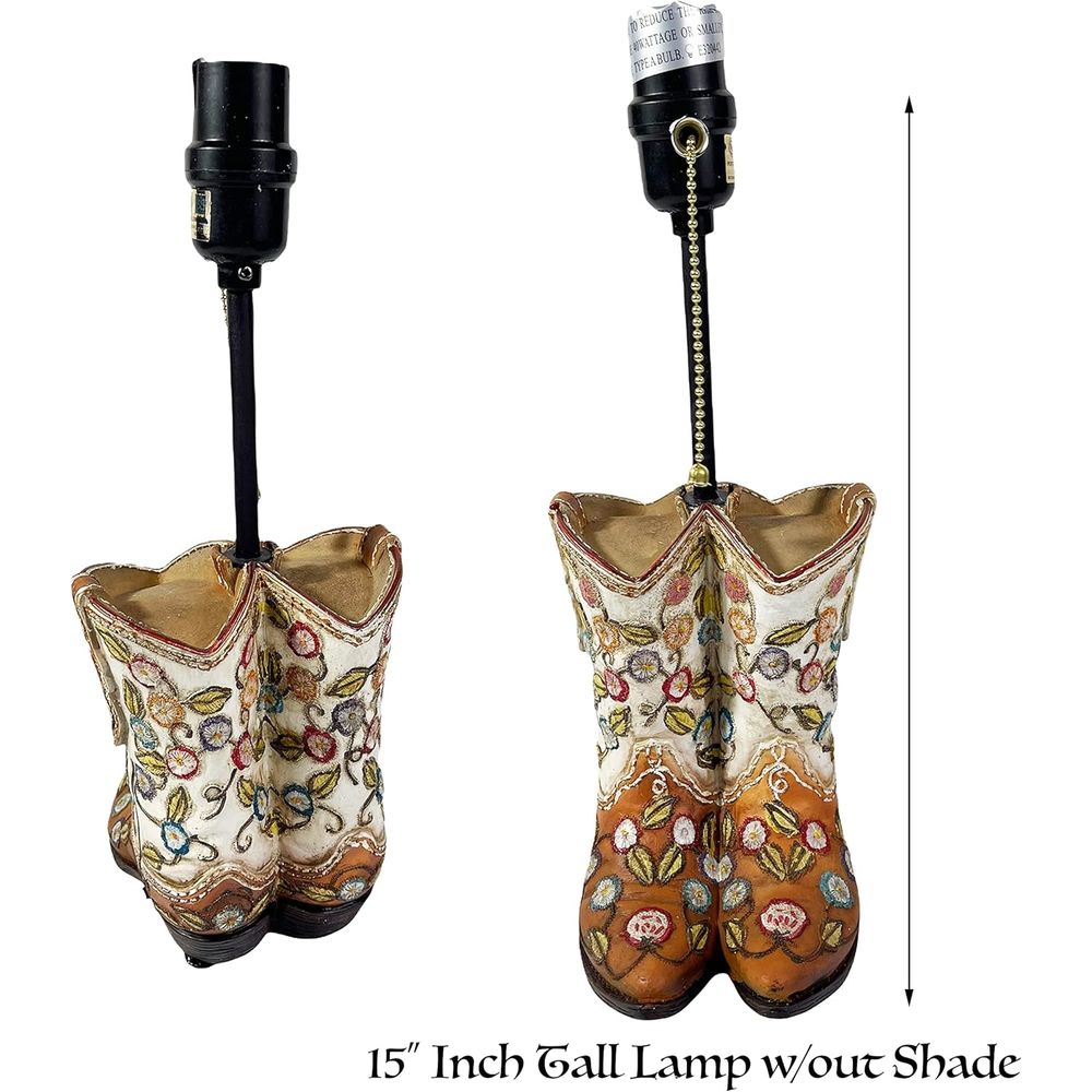 Western Cowboy Boot Table Lamp - Home Decor Lamp 评论和价格